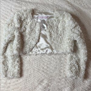 Bonnie Jean Cream Textured Girls Blazer